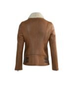 B-3 Aviator Women Sheepskin Bomber Jacket 2