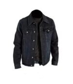 Men Black Denim Jacket 1