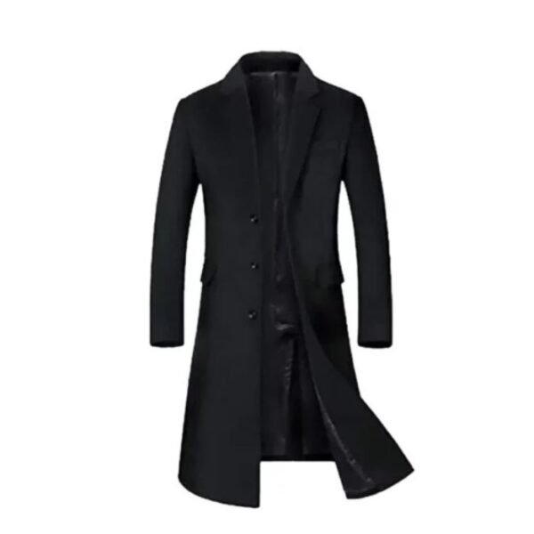 Men Black Trench Coat 1