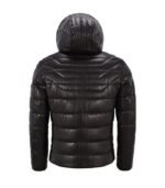 Men Puffer Black Hooded Jacket 2