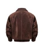 Men Suede Leather Brown Jacket 2