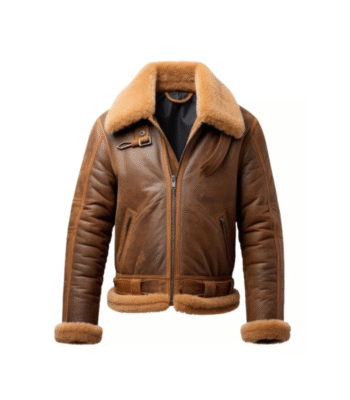 Men’s B3 Brown Shearling Leather Jacket 1