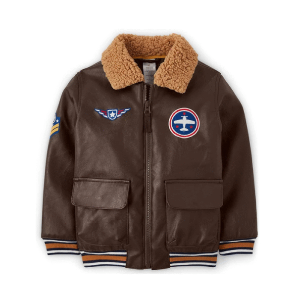 Mens Embroidered Shearling Jacket 1