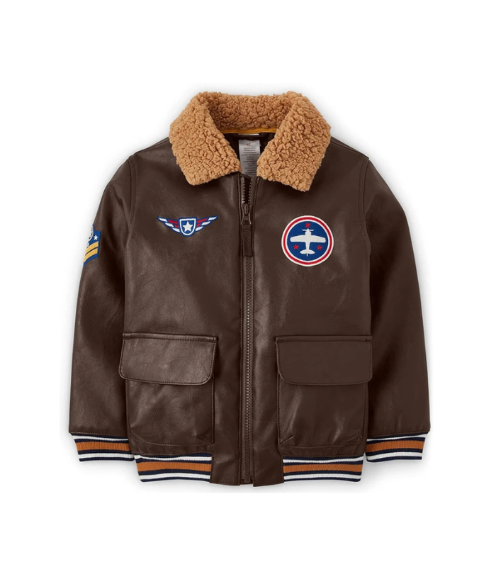 Mens Embroidered Shearling Jacket 1