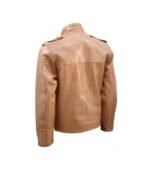 Men’s Tan Leather Jacket 02
