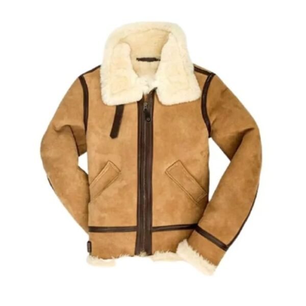Suede Bomber Shearling Leather Jacket 1