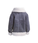 Women Grey Suede Leather Premium Jacket 2