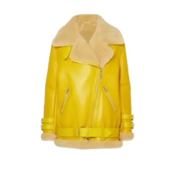 Women Shearling Biker Jacket 1