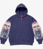 Supreme Michael Jackson Zip Up Hoodie - BLue1