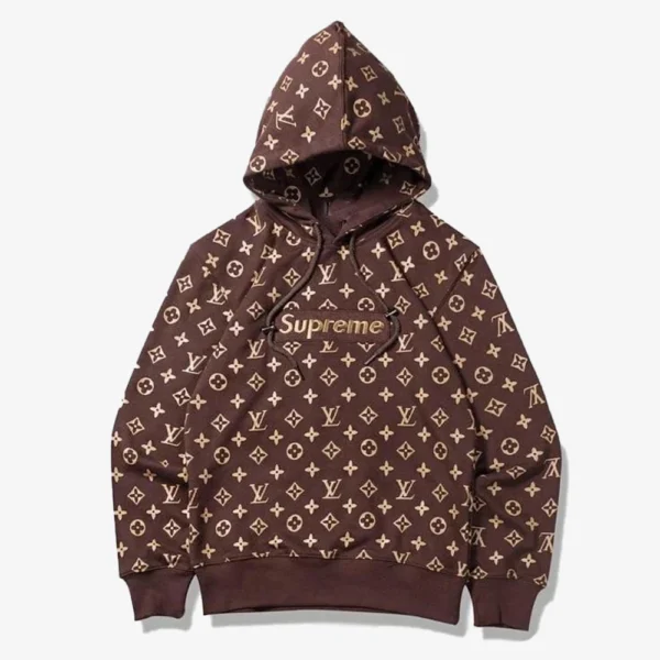louis Vuitton x Supreme Logo hoodie1