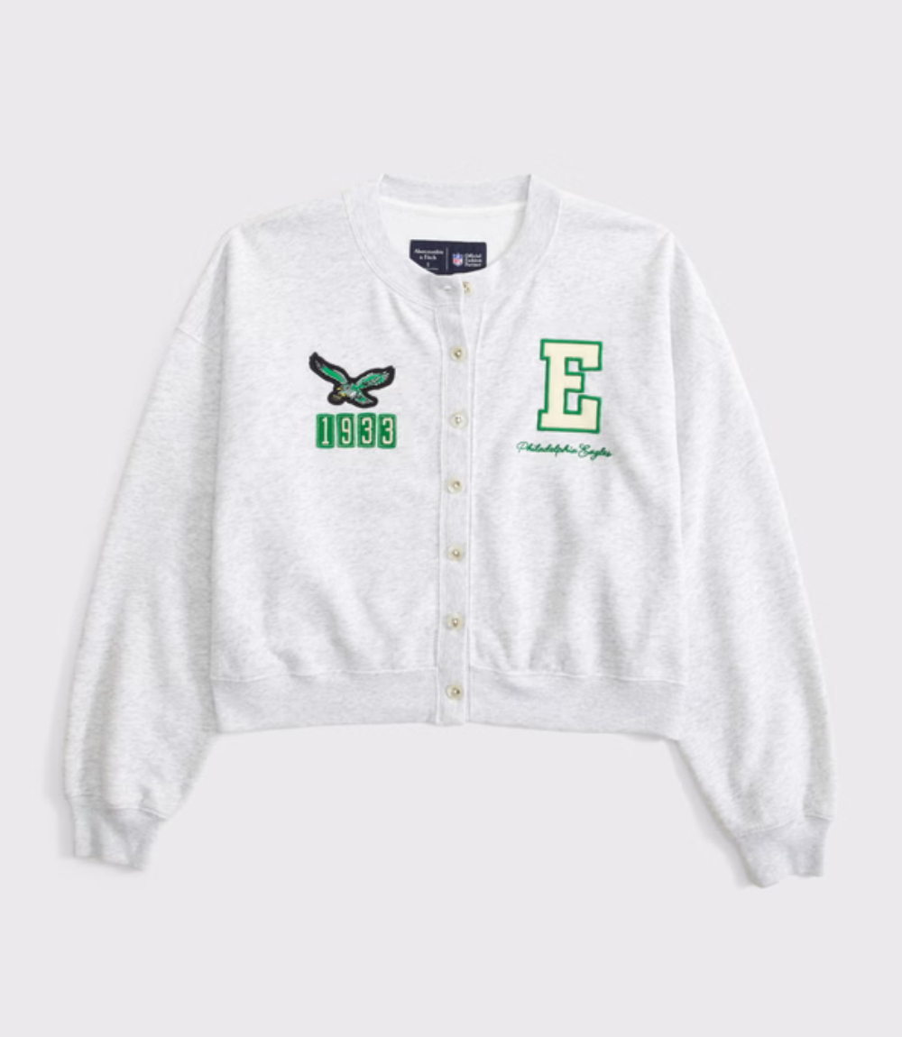 Philadelphia Eagles Sunday Shrunken Cardigan 1 Philadelphia Eagles Sunday Shrunken Cardigan 1
