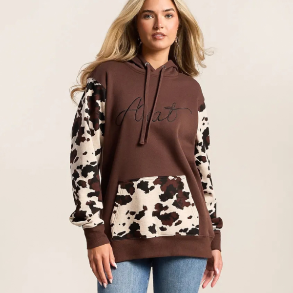 Ariat Cow Print Hoodie 1