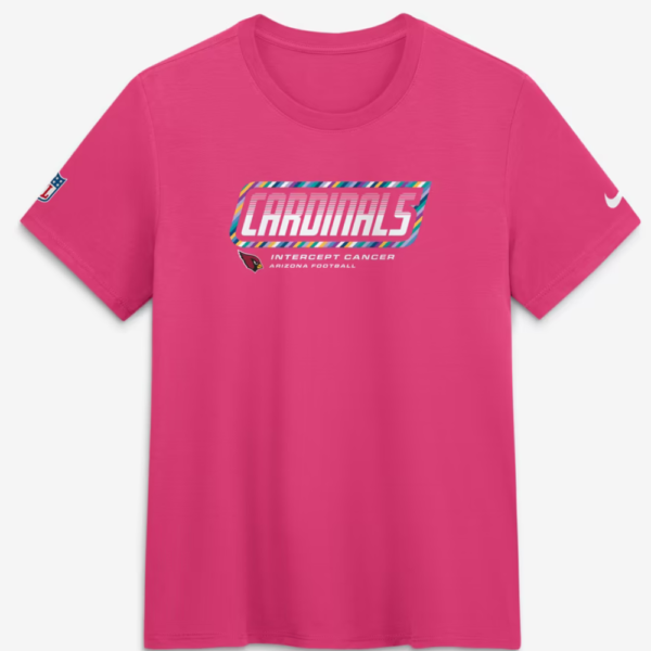 Arizona Cardinals 2026 Pink Crucial Catch T-Shirt 1