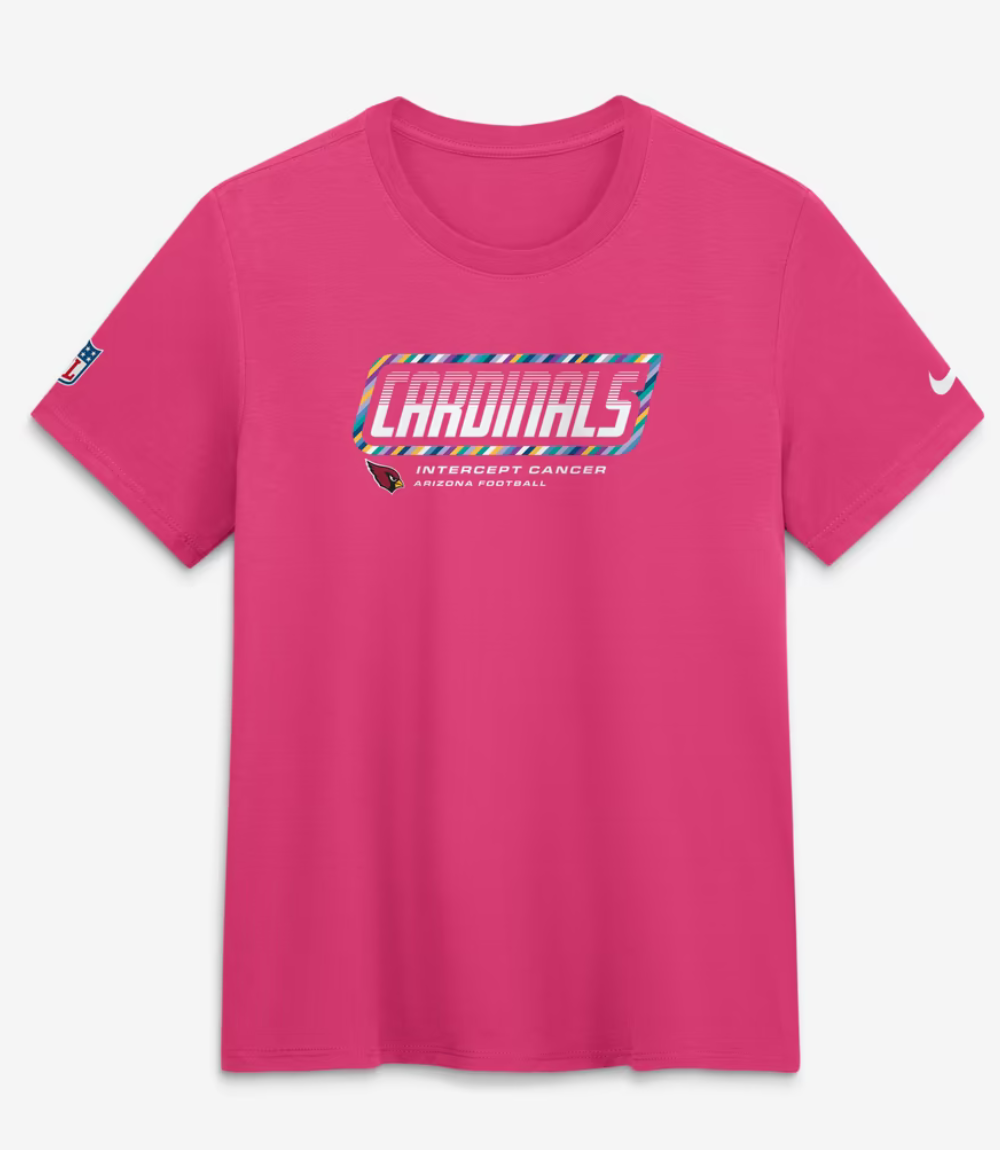 Arizona Cardinals 2026 Pink Crucial Catch T-Shirt 1 Arizona Cardinals 2026 Pink Crucial Catch T-Shirt 1
