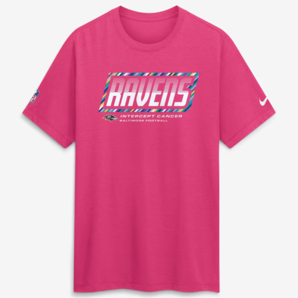 Baltimore Ravens 2026 Pink Crucial Catch T-Shirt 1