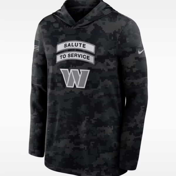 Commanders 2026 Salute to Service Hooded Long Sleeve T-Shirt 1