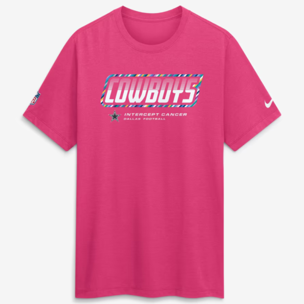 Dallas Cowboys 2026 Pink Crucial Catch T-Shirt 1