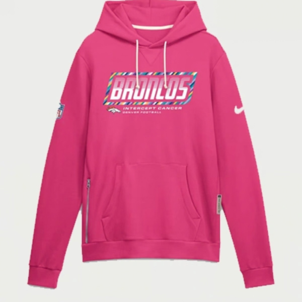 Denver Broncos 2026 Pink Crucial Catch Hoodie 3