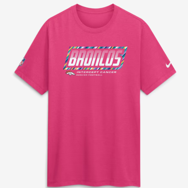 Denver Broncos 2026 Pink Crucial Catch T-Shirt 1