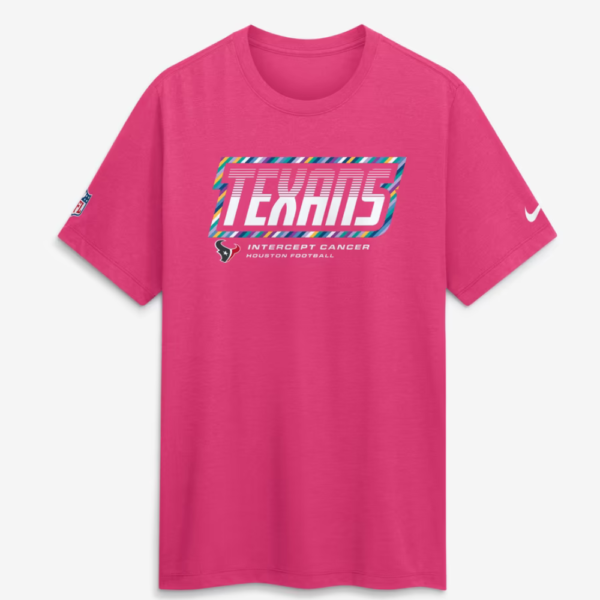 Houston Texans 2026 Pink Crucial Catch T-Shirt 1