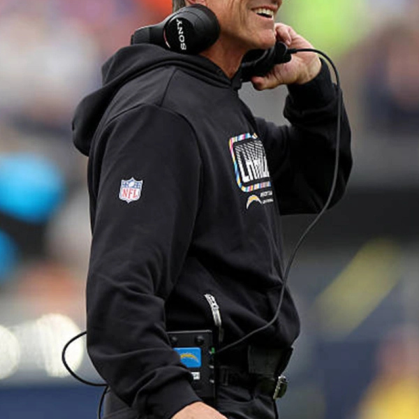 Jim Harbaugh 2026 Chargers Crucial Catch Hoodie