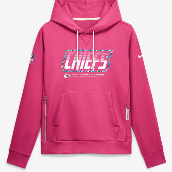Kansas City Chiefs 2026 Pink Crucial Catch Hoodie 5