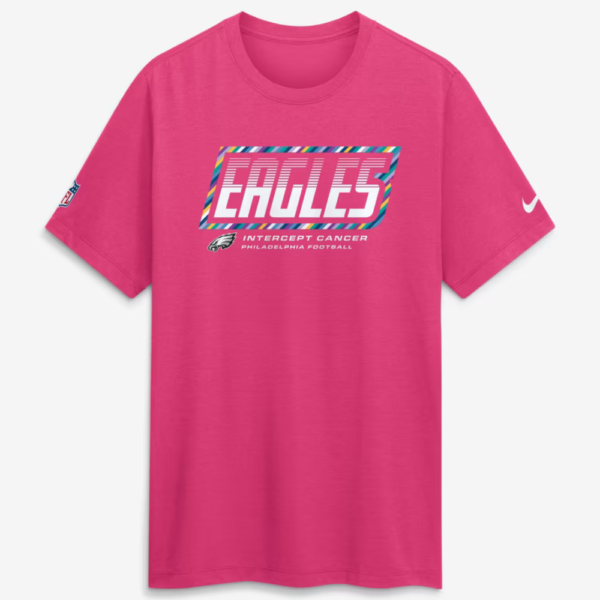 Philadelphia Eagles 2026 Pink Crucial Catch T-Shirt 1
