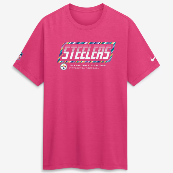 Pittsburgh Steelers 2026 Pink Crucial Catch T-Shirt 1