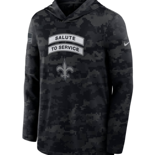 Saints 2026 Salute to Service Hooded Long Sleeve T-Shirt