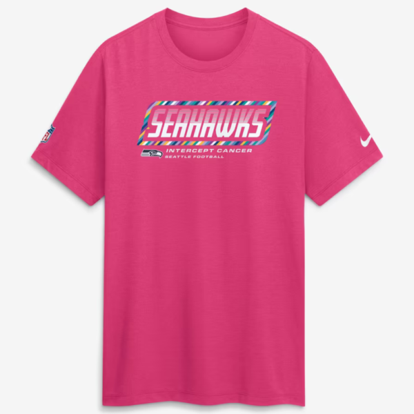 Seattle Seahawks 2026 Pink Crucial Catch T-Shirt 1