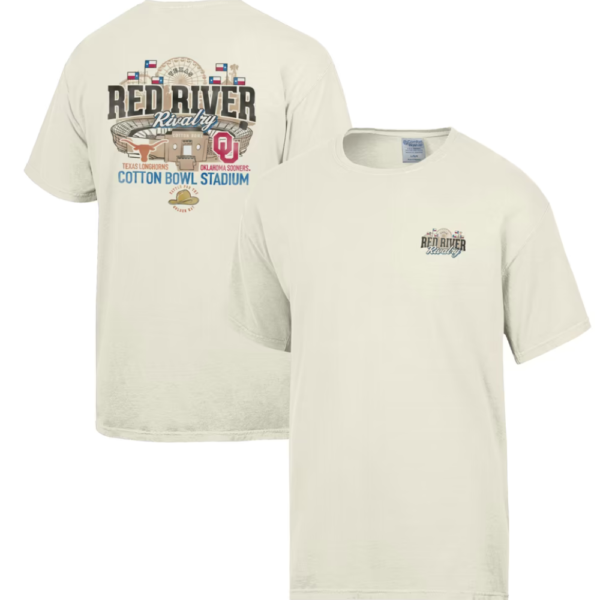Texas Longhorns Red River Rivalry 2026 Stadium Match Up T-Shirt 1